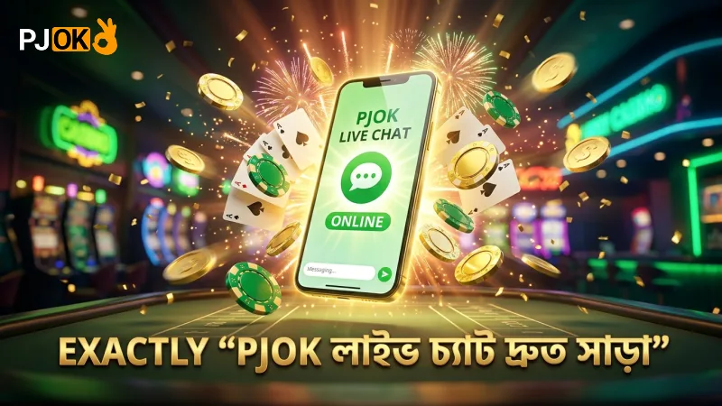 PJOK লাইভ চ্যাটের মাধ্যমে ২ মিনিটের কম সময়ে সাড়া