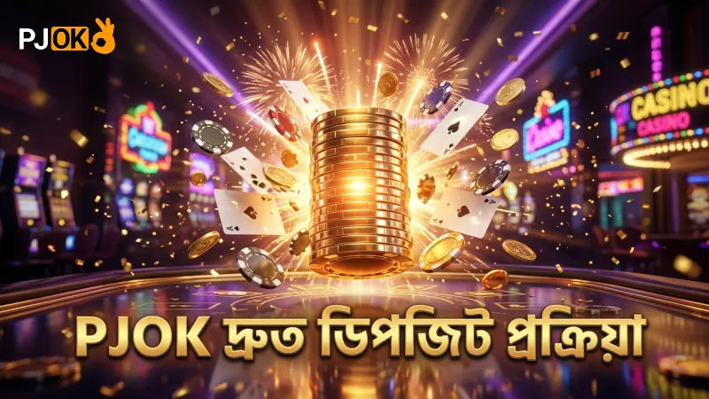 ডিপজিট ও উইথড্রয়ালে PJOK এর দ্রুত প্রক্রিয়া।