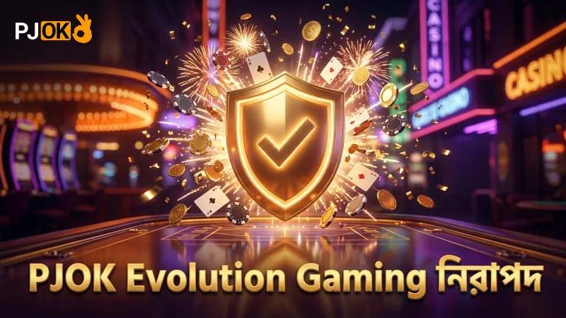Evolution Gaming এর লাইভ টেবিলে PJOK নিরাপদ ও বিশ্বাসযোগ্য পরিবেশ নিশ্চিত করে