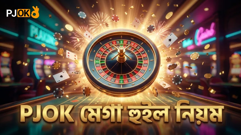মেগা হুইল নিয়ম মানলে খেলায় জয়ের সুযোগ বাড়ে PJOK-এ।