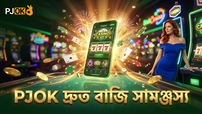 PJOK মোবাইল ইন্টারফেসে দ্রুত বাজি সামঞ্জস্যের সুবিধা দেয়।