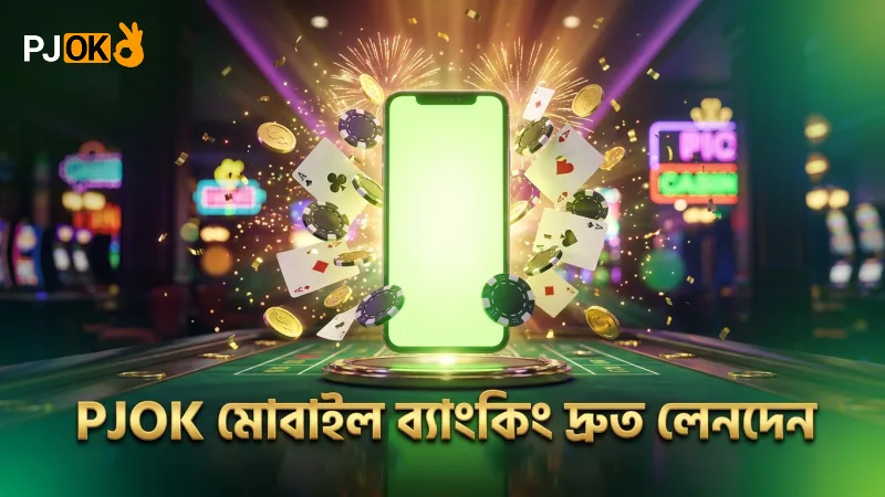 PJOK-এর মোবাইল ব্যাংকিং অপশন দ্রুত লেনদেন নিশ্চিত করে
